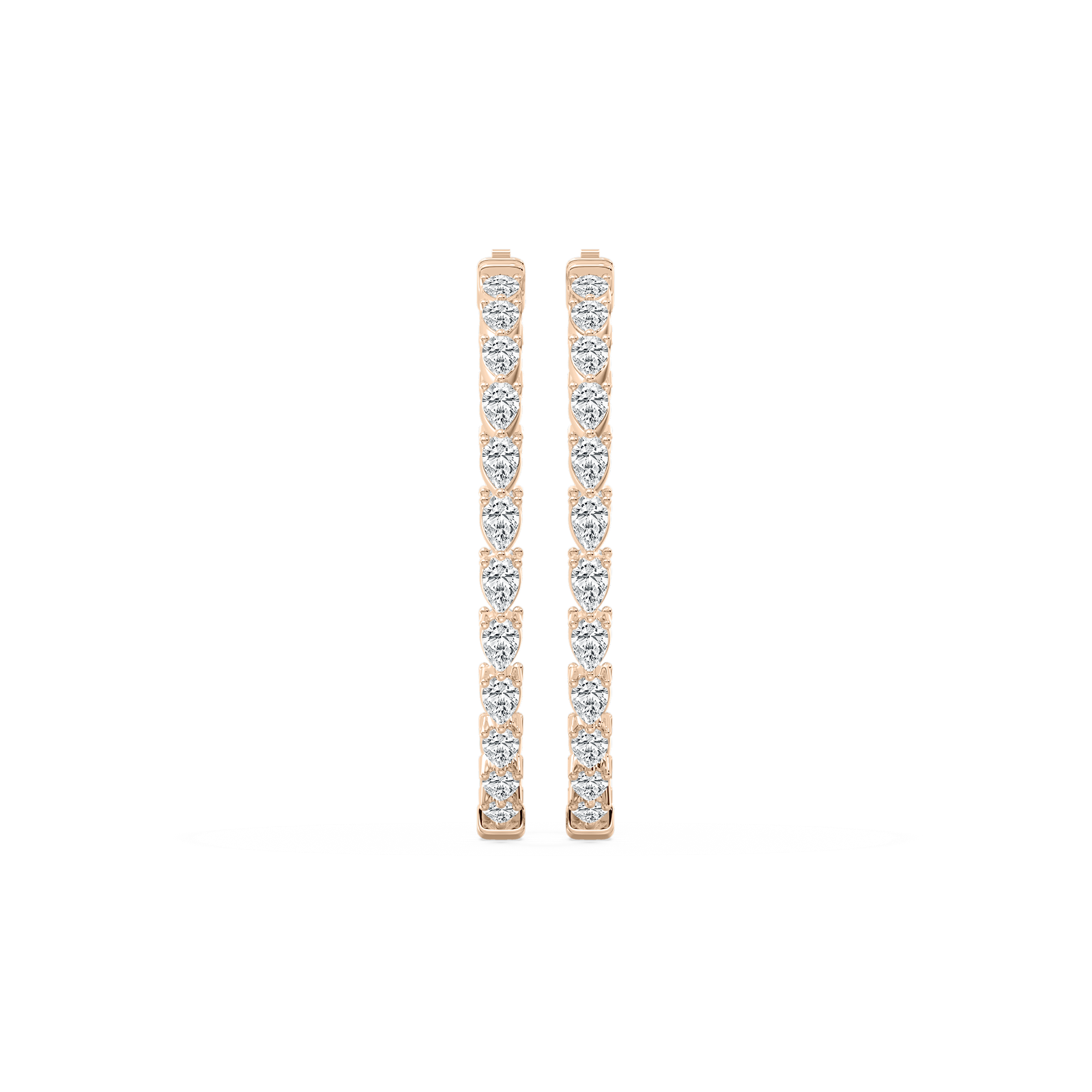 6 ⁷⁄₈ ctw Pear Lab Grown Diamond Shared Prong Hoop Earrings – Signature Collection