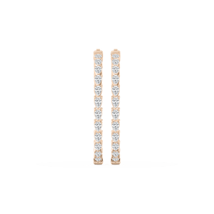 6 ⁷⁄₈ ctw Pear Lab Grown Diamond Shared Prong Hoop Earrings – Signature Collection