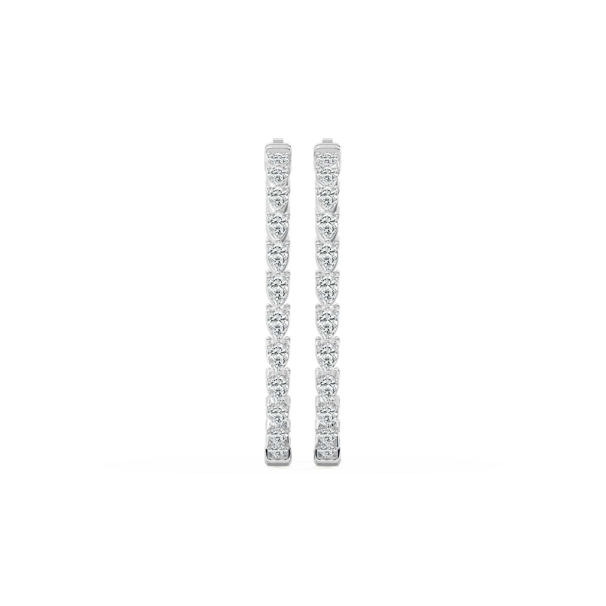 6 ⁷⁄₈ ctw Pear Lab Grown Diamond Shared Prong Hoop Earrings – Signature Collection