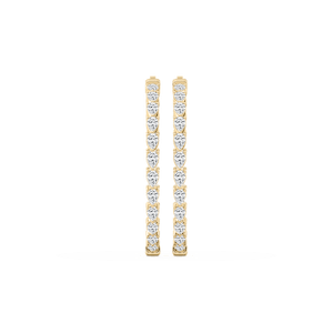 6 ⁷⁄₈ ctw Pear Lab Grown Diamond Shared Prong Hoop Earrings – Signature Collection