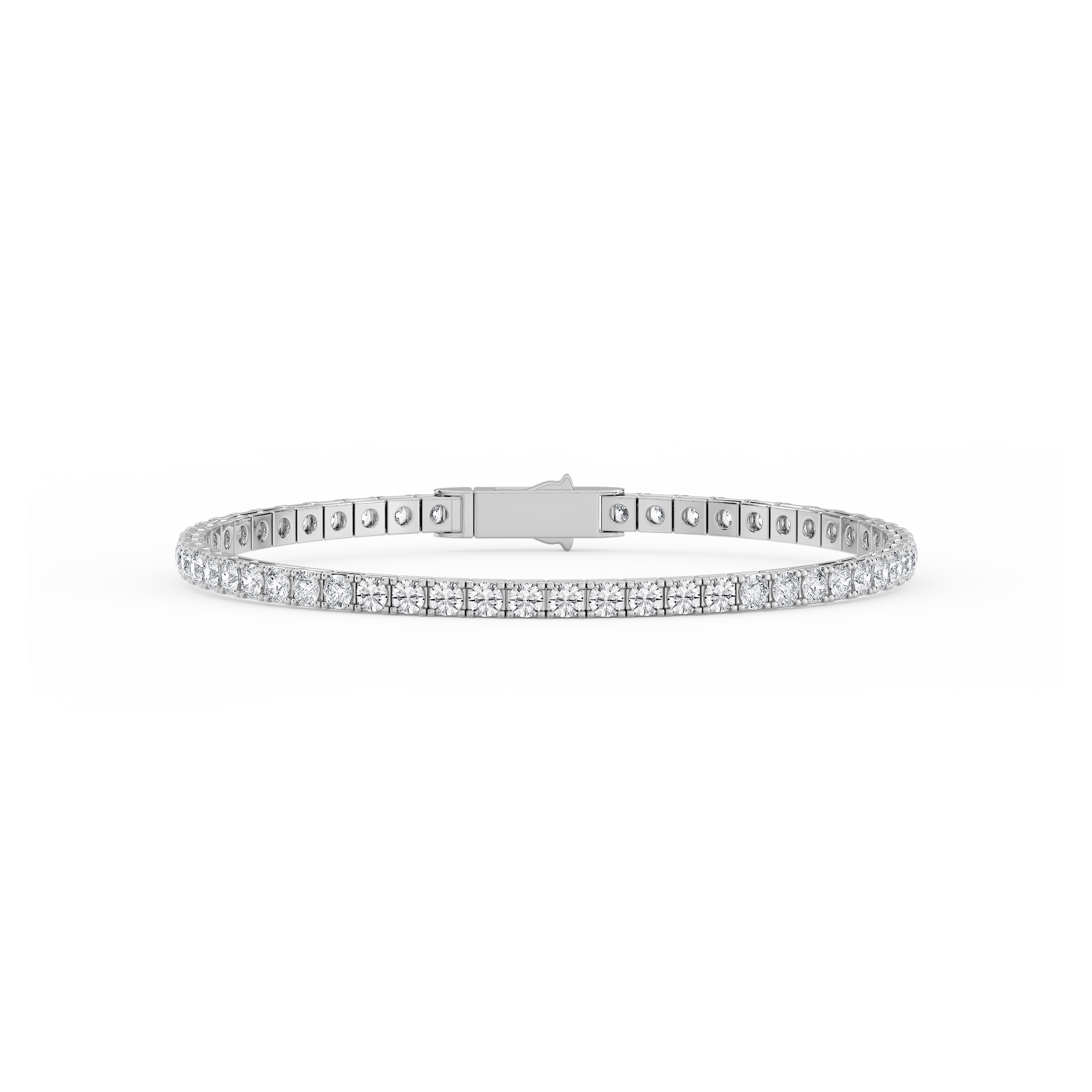 6 ctw Round Sterling Silver Classic Four Prong Tennis Bracelet - 7 Inches