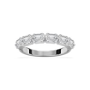 Liliana 1 ⅞ ctw Emerald Lab Grown Diamond East West Shared Prong Anniversary Band