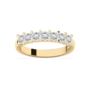 Aria 7/8 ctw Asscher Lab Grown Diamond Seven Stone U Prong Anniversary Band