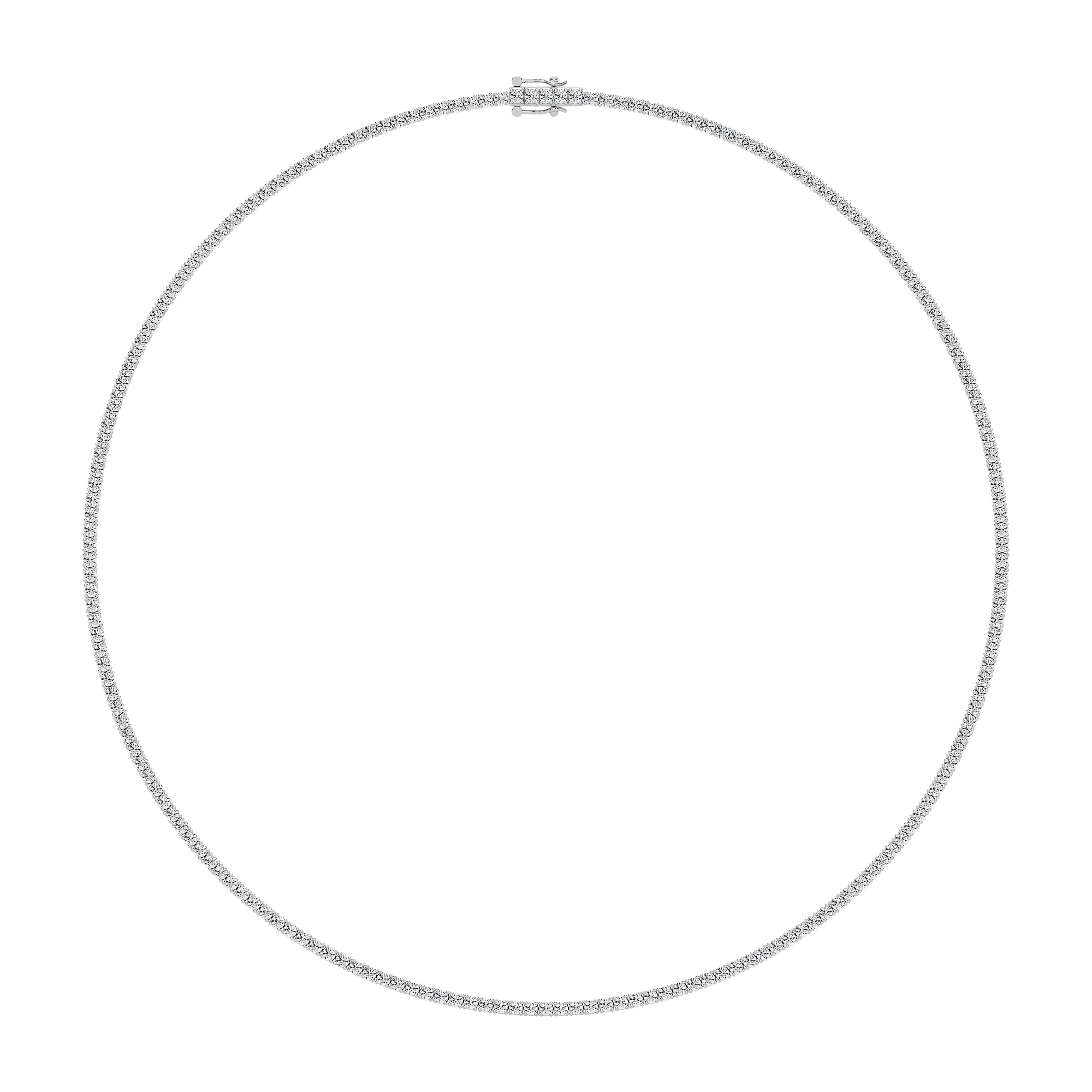 7 ctw Round Lab Grown Diamond Classic Tennis Necklace - 16 or 18 Inches