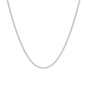 Tennis Necklace with 9ctw in 14K White Gold