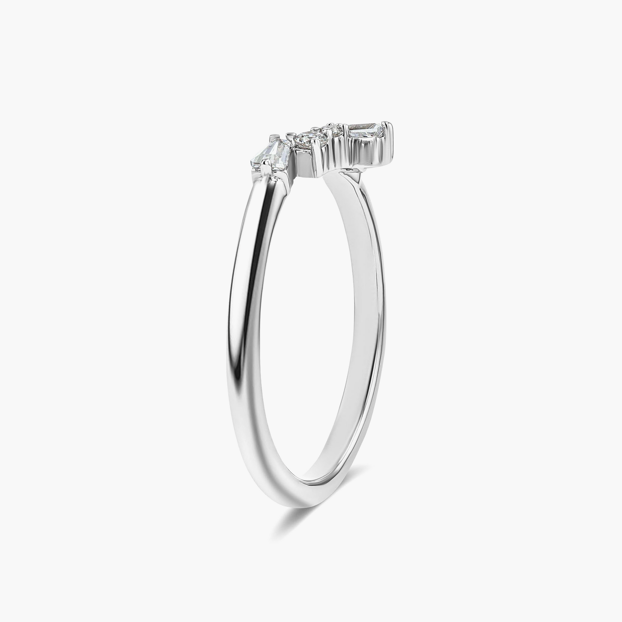 Sunset Accented Wedding Band