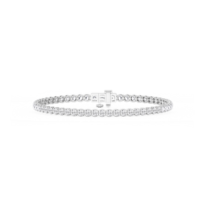 Round Lab Grown Diamond Petite Classic Rounded Four Prong Tennis Bracelet - 7 Inches