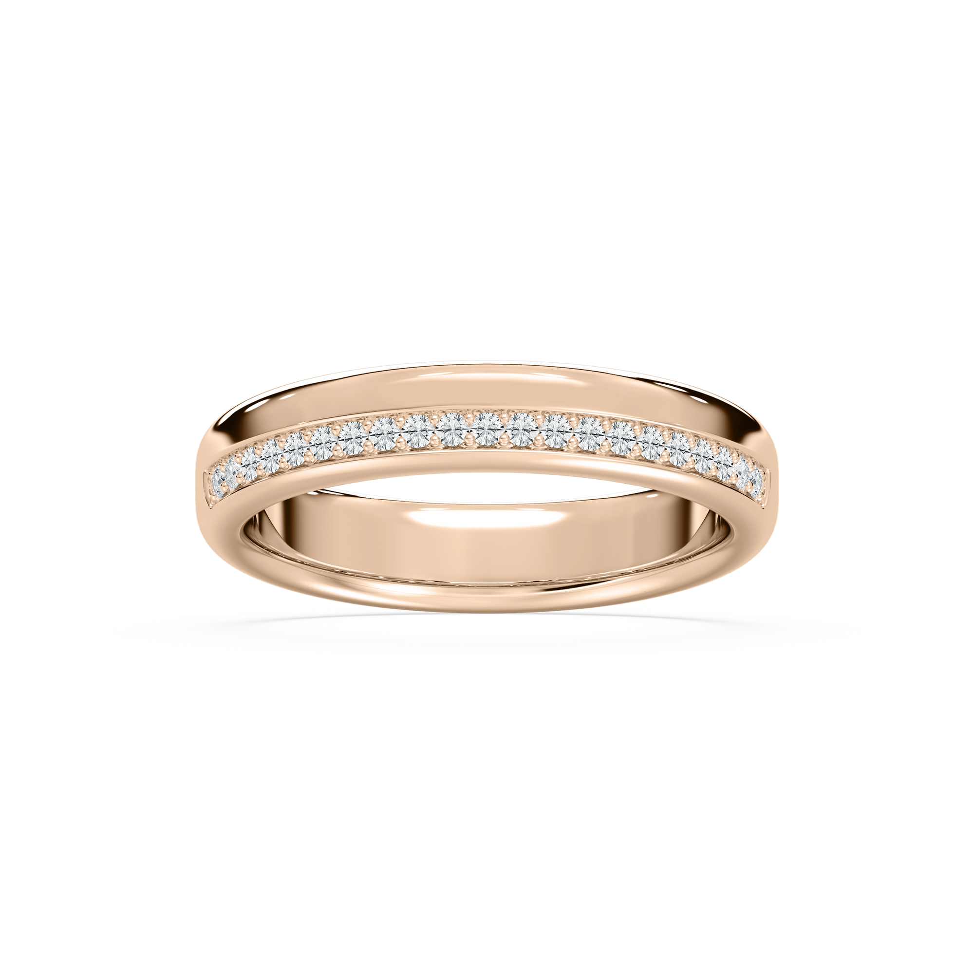 Adam Diamond Edge Band 4.8mm in Rose Gold