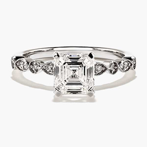 Amore Vintage Engagement Ring - Asscher Cut 1.75ct Lab Grown Diamond (RTS)