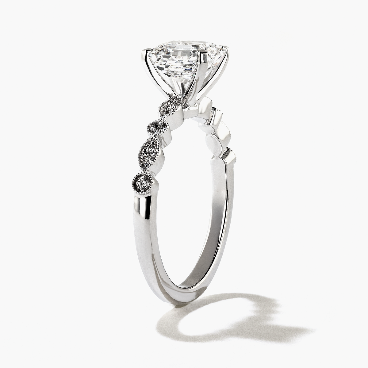 Amore Vintage Engagement Ring - Asscher Cut 1.75ct Lab Grown Diamond (RTS)