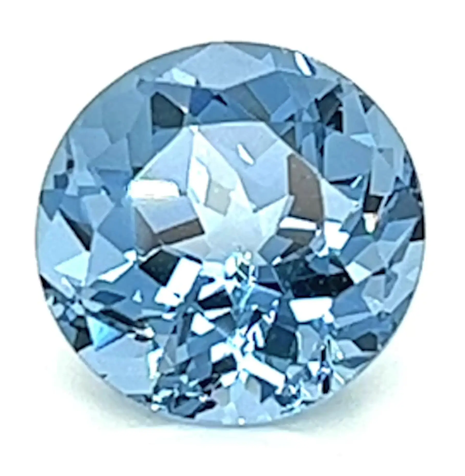 2.00 Carat Round Cut Lab-Created Aqua Blue Spinel