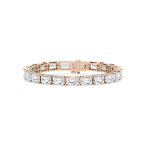 Astor Emerald Cut Tennis Bracelet IN 14K Rose Gold