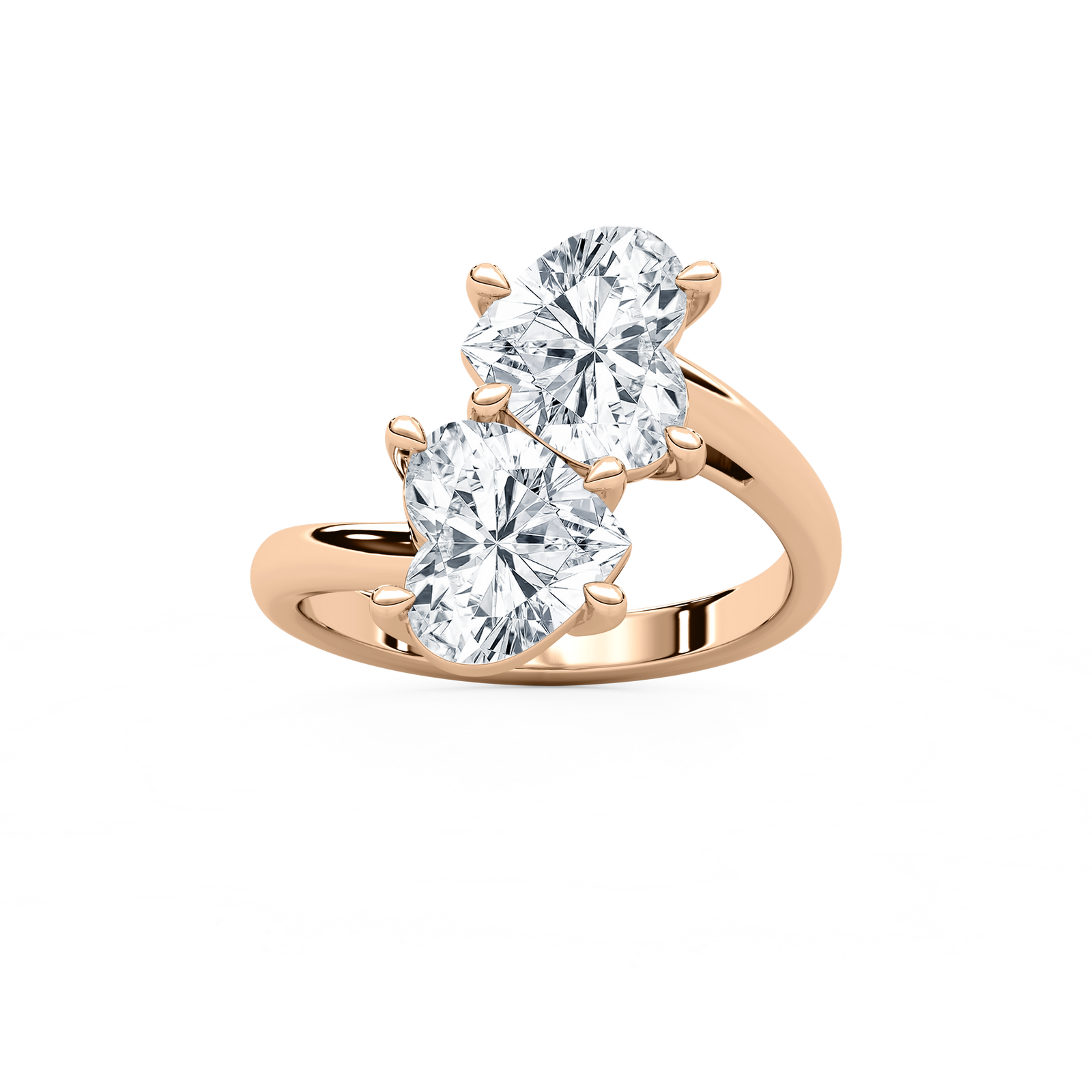 Blushing Hearts Ring in Rose Gold