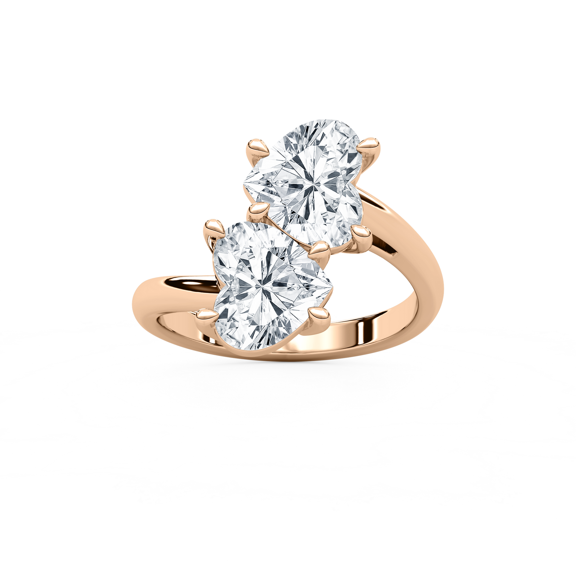 Blushing Hearts Ring in Rose Gold