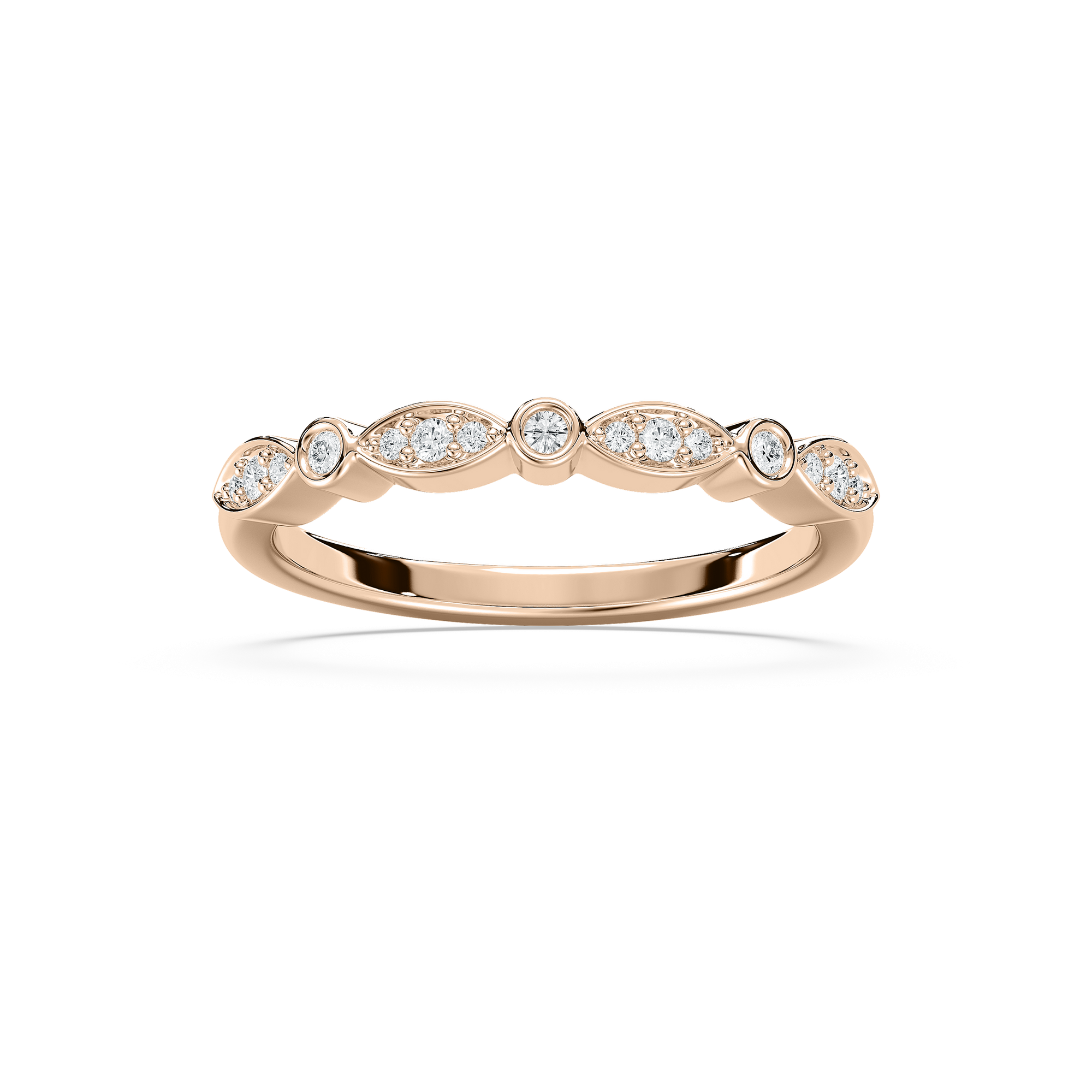 Bria Wedding Band in Rose Gold