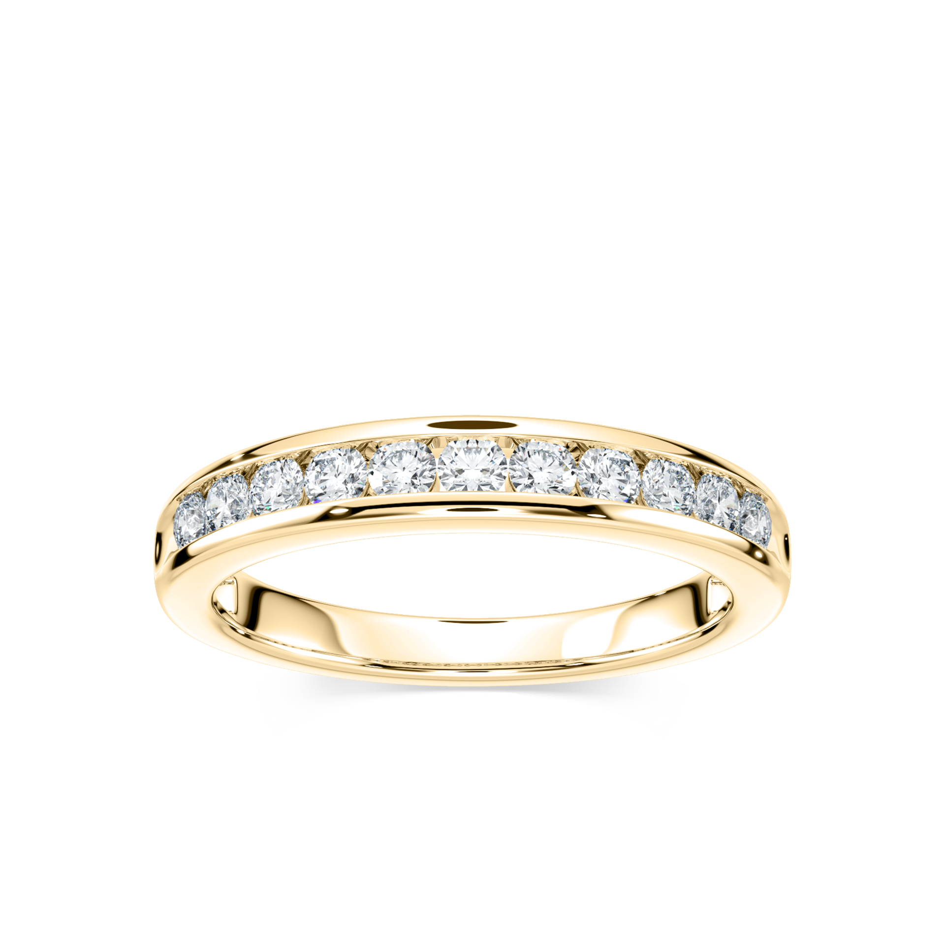 Channel Set Lab-Grown Diamond Ring with 0.50ctw in 14K Yellow Gold – Size 6.5