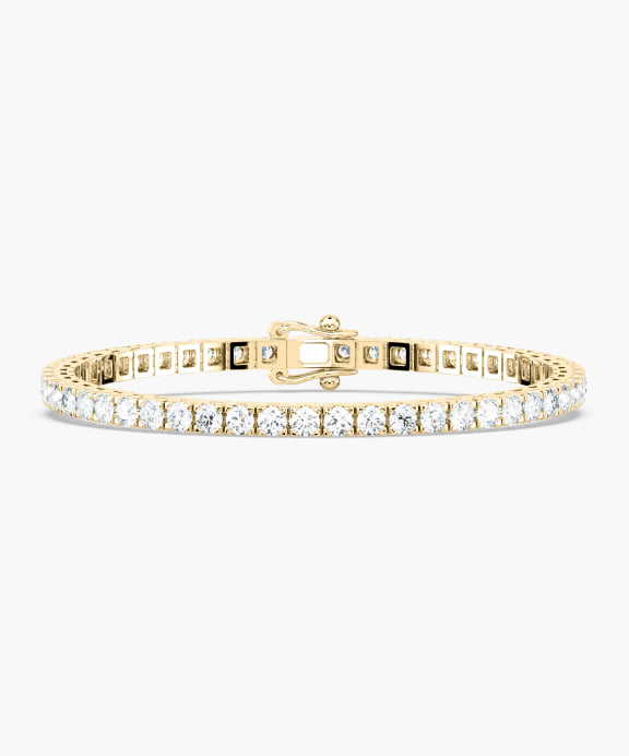 Classic 4-Prong Tennis Bracelet in Yellow Gold | Miadonna
