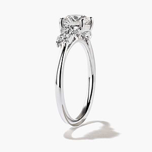 Clover Engagement Ring - Round Cut 1.06ct Lab Grown Diamond (RTS)