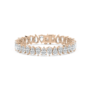 Coronet Pear Tennis Bracelet in 14K Rose Gold