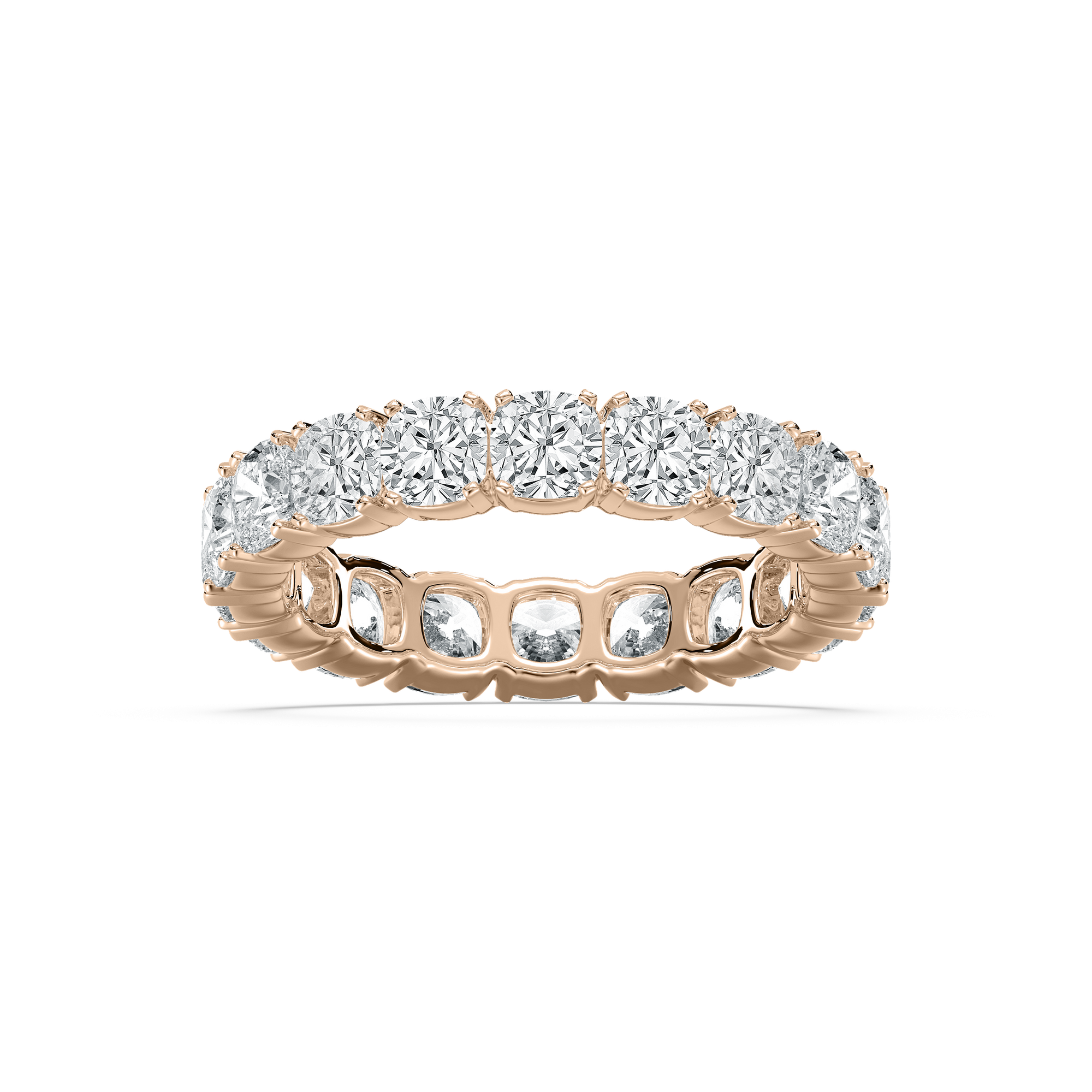 Cushion Eternity Ring in Rose Gold