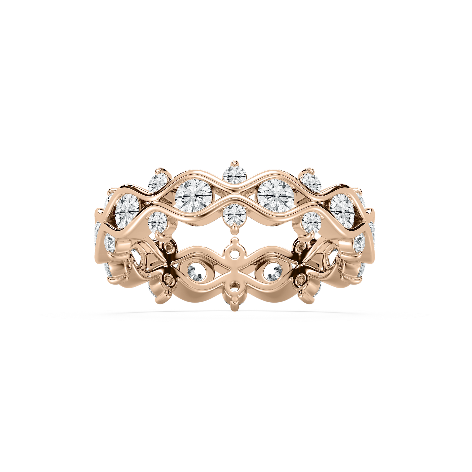 Diamond Infinity Eternity Band in Rose Gold