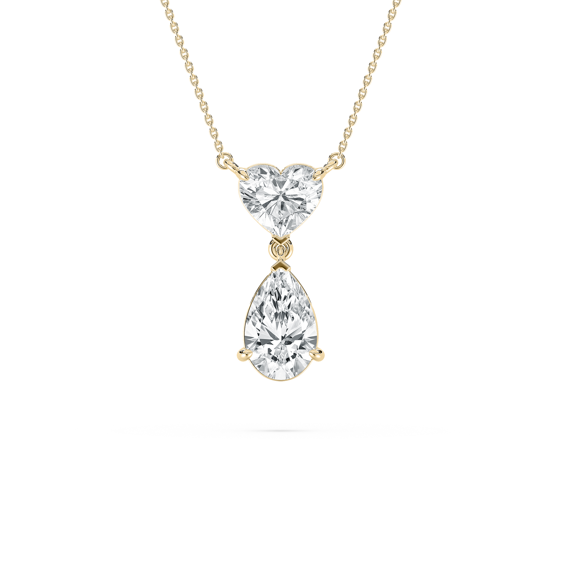 Double Charm Pendant in Yellow Gold