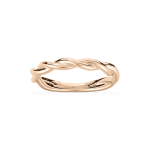 Eleanor Gold Twist Wedding Band in Rose Gold