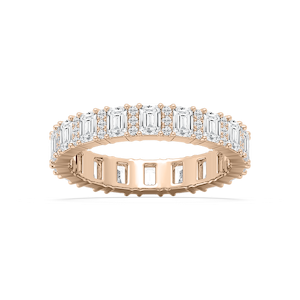 Emerald Eternity Ring in Rose Gold