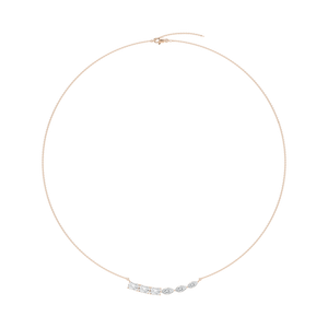 Emerald & Marquise Multi-Stone Necklace in Rose Gold