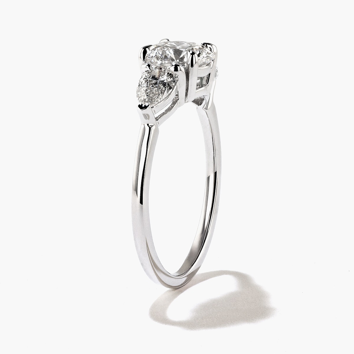 Emery Three Stone Engagement Ring - Round Cut 1.28ct Lab Grown Diamond (RTS)