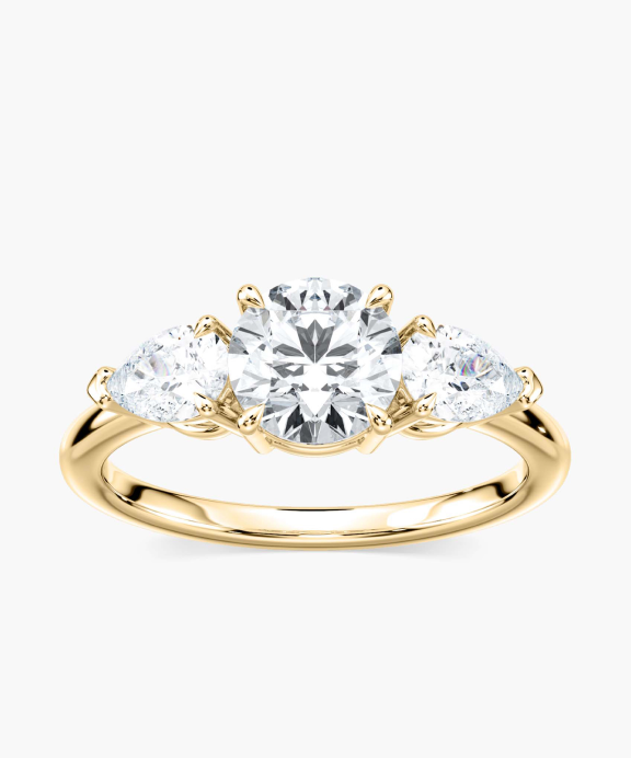 Emery Three Stone Engagement Ring | Miadonna