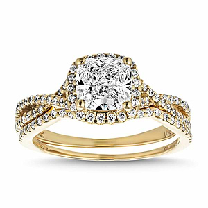  eternal monogram wedding set recycled diamonds engagement ring wedding band