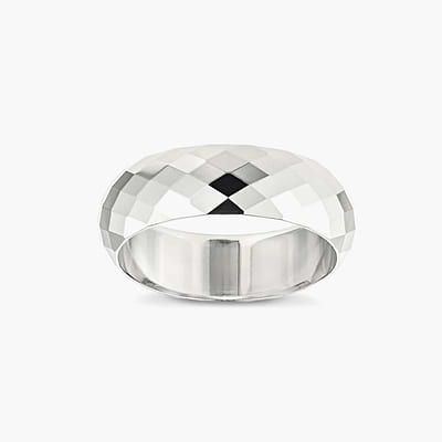 Falcon 6.00mm Faceted Plain Metal Band