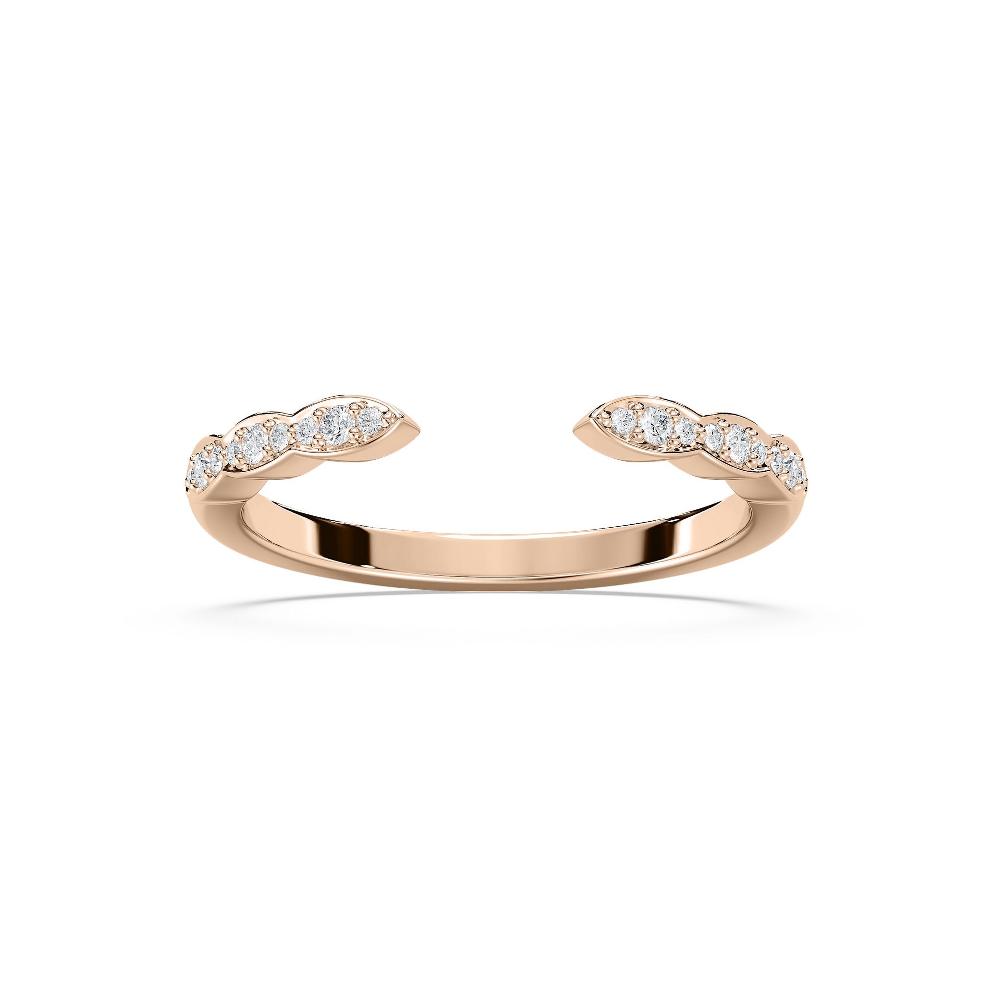 Gaia Open Wedding Band in Rose Gold