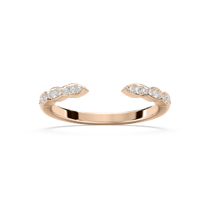 Gaia Open Wedding Band in Rose Gold