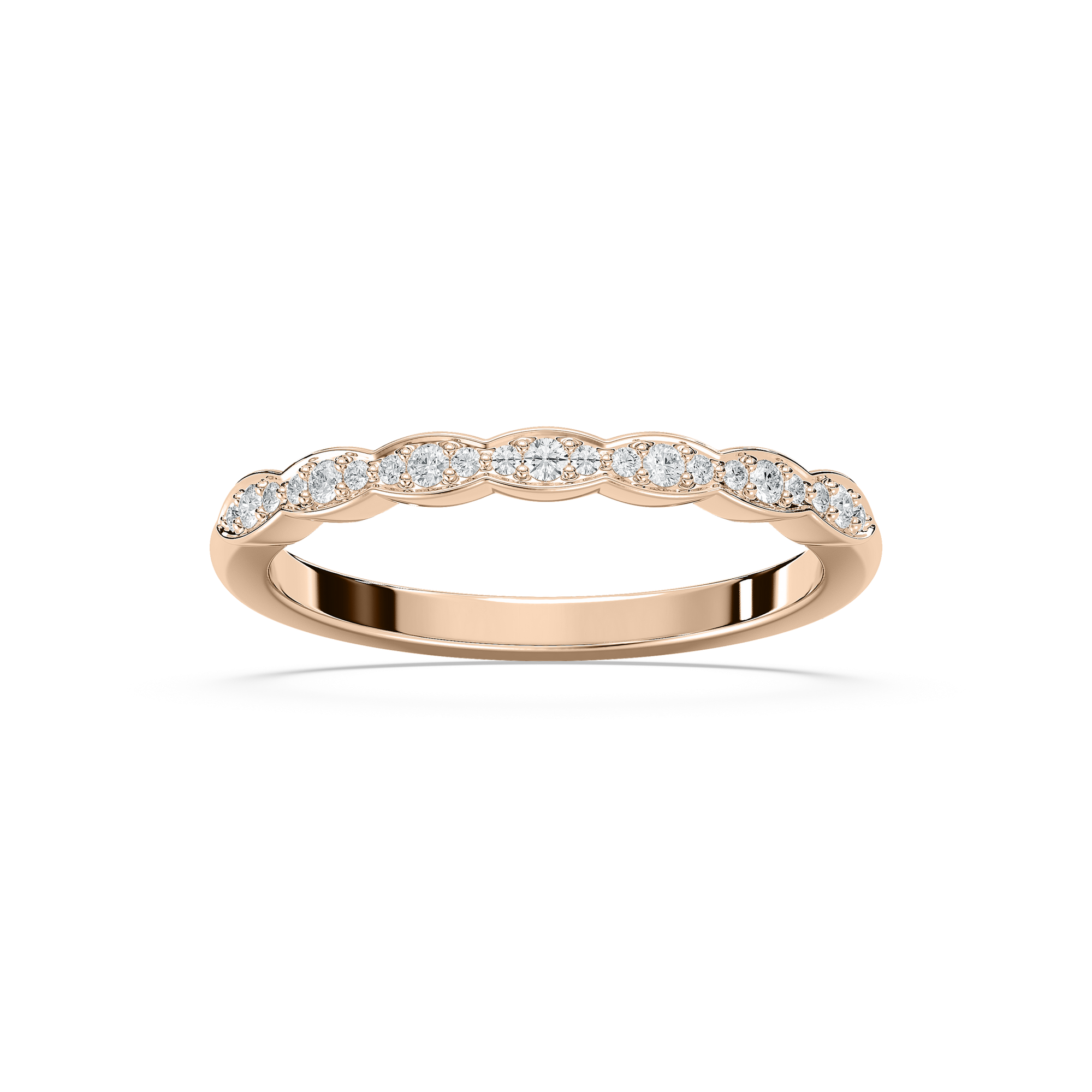 Gaia Wedding Band in Rose Gold