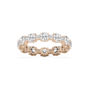 Graduated Round Eternity Ring in Rose Gold