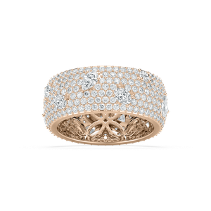 Grand Pave Dome Eternity Band in Rose Gold