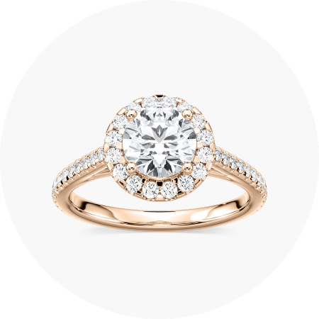 eco-friendly diamond accented engagement ring