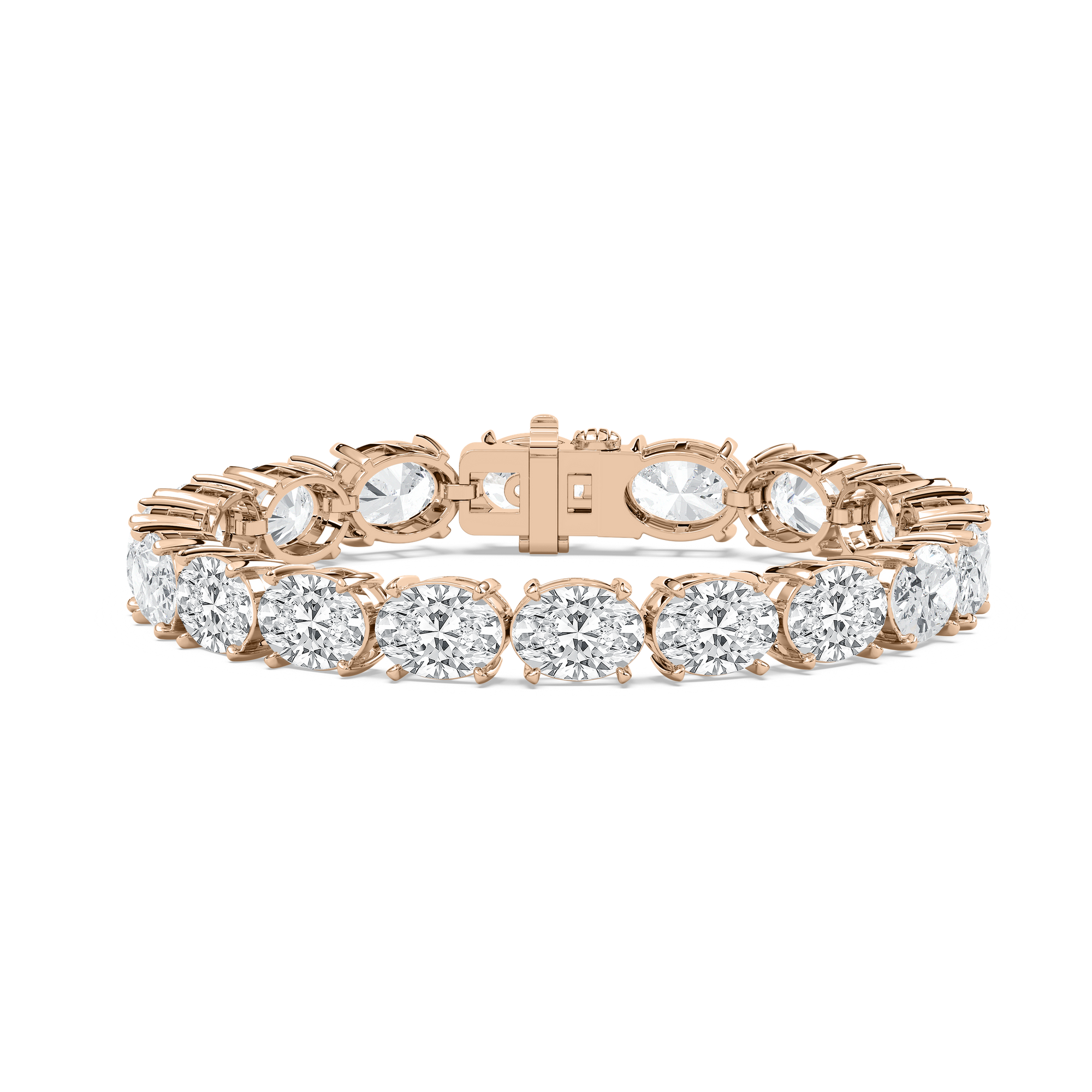 Heirloom Oval Tennis Bracelet in 14K Rose Gold