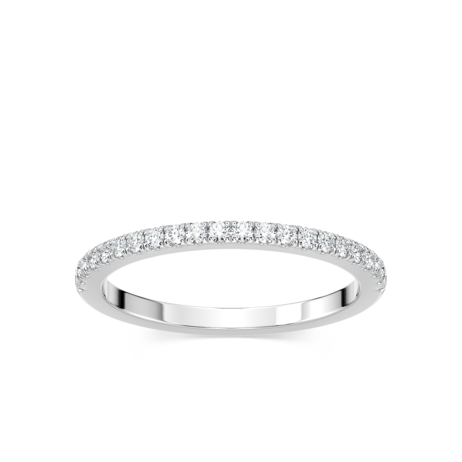 Heroine Accented Wedding Band with 0.27ctw Lab-Grown Diamonds in 14K White Gold – Size 5.25