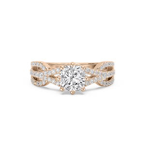 Kaia Entwined Engagement Ring in Rose Gold