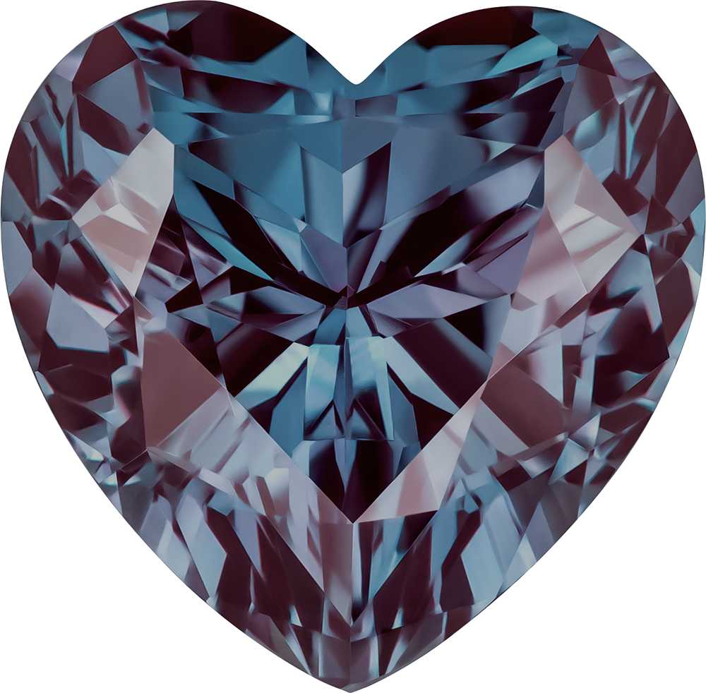1.85 Carat Heart Cut Lab-Created Alexandrite