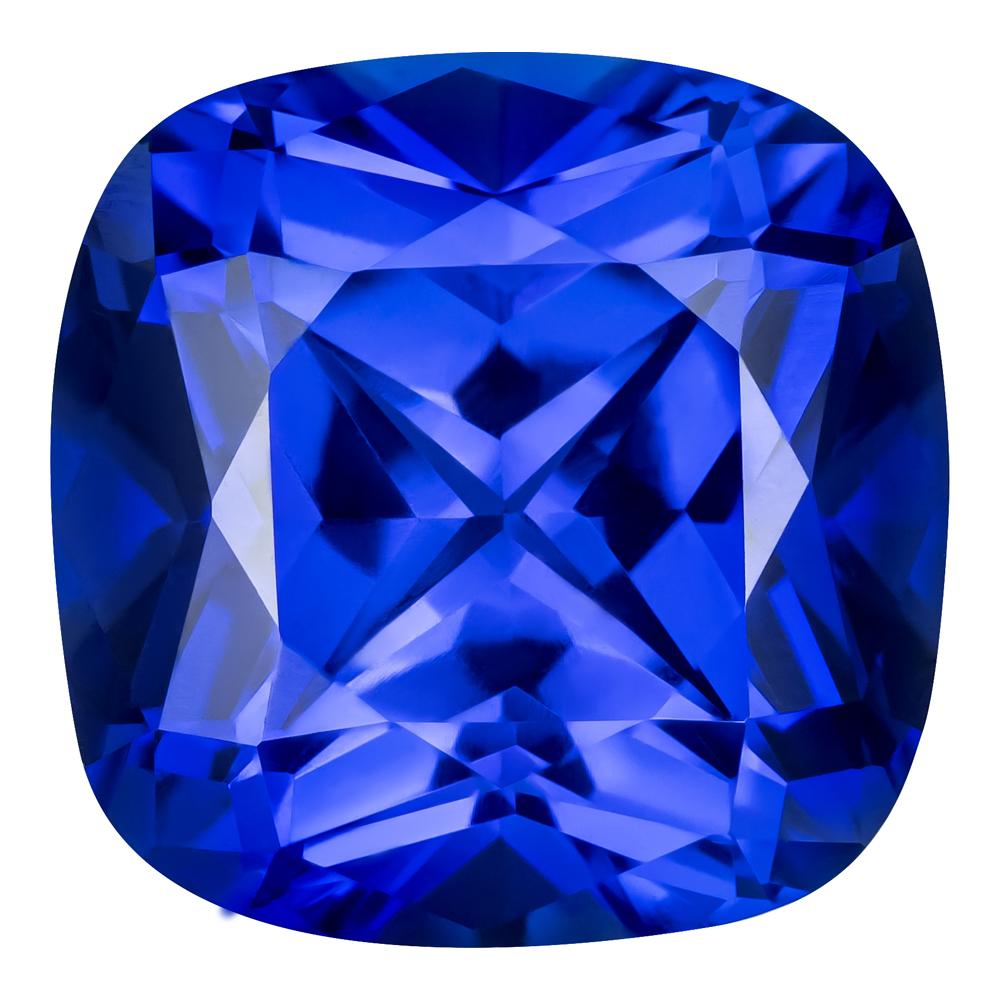0.86 Carat Cushion Cut Lab-Created Blue Sapphire