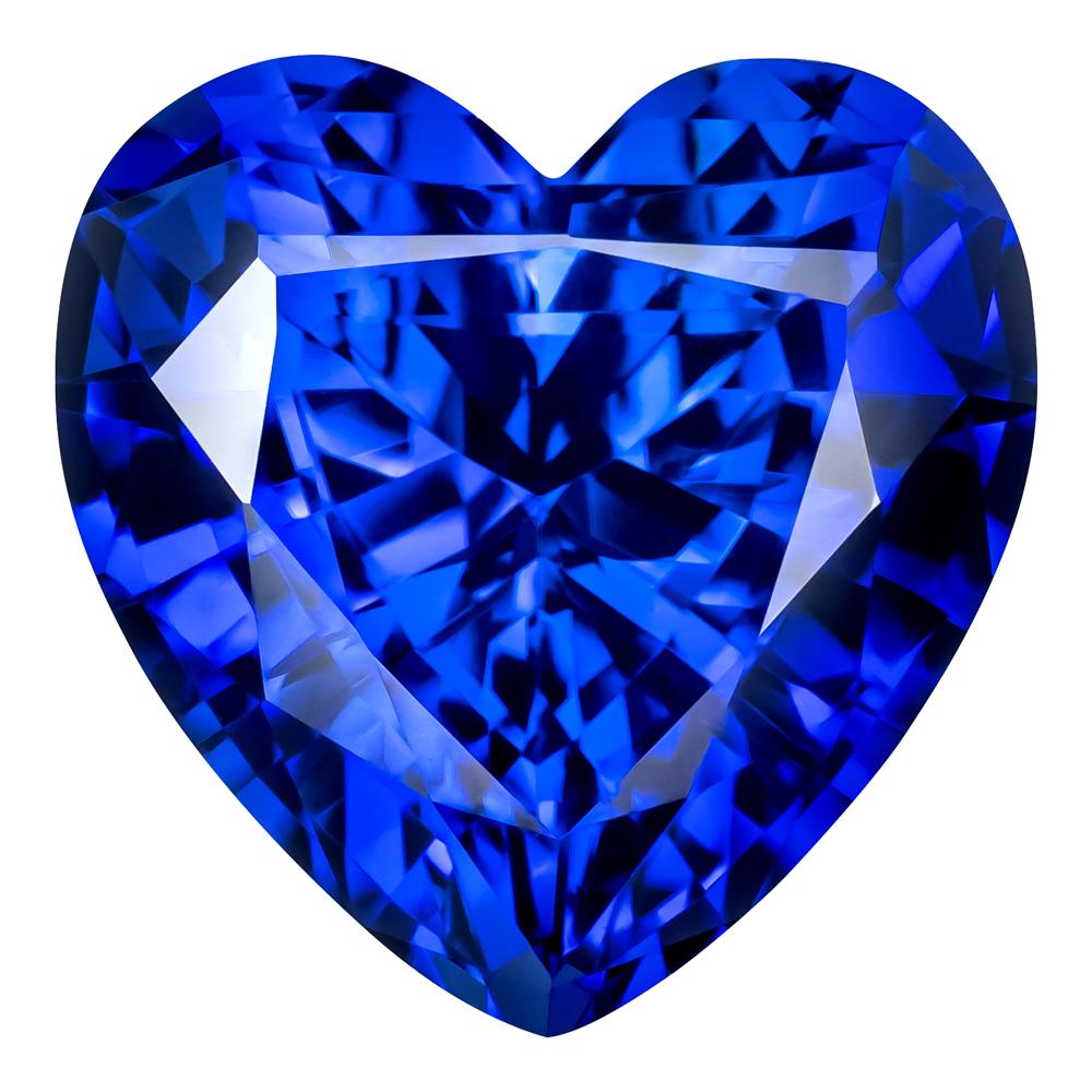 1.95 Carat Heart Cut Lab-Created Blue Sapphire