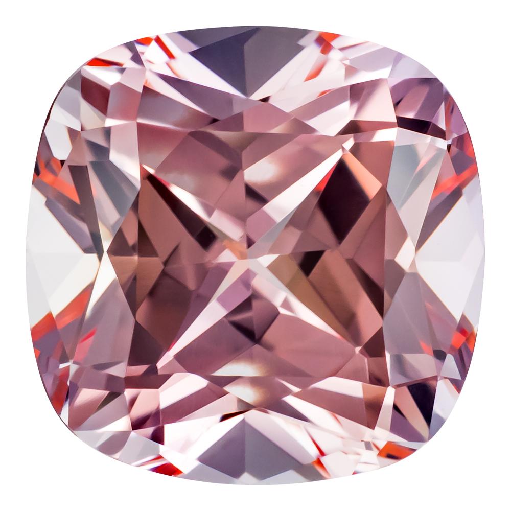 3.50 Carat Cushion Cut Lab-Created Champagne Sapphire