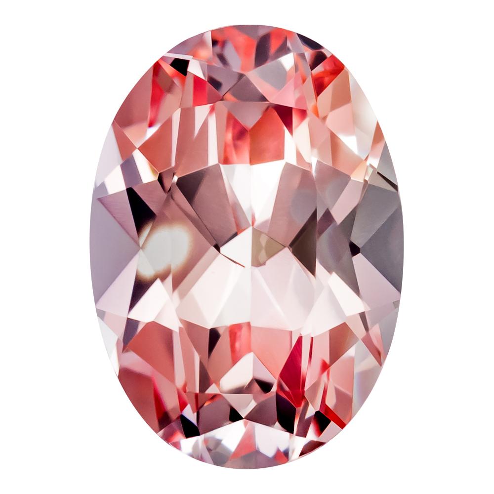1.08 Carat Oval Cut Lab-Created Champagne Sapphire