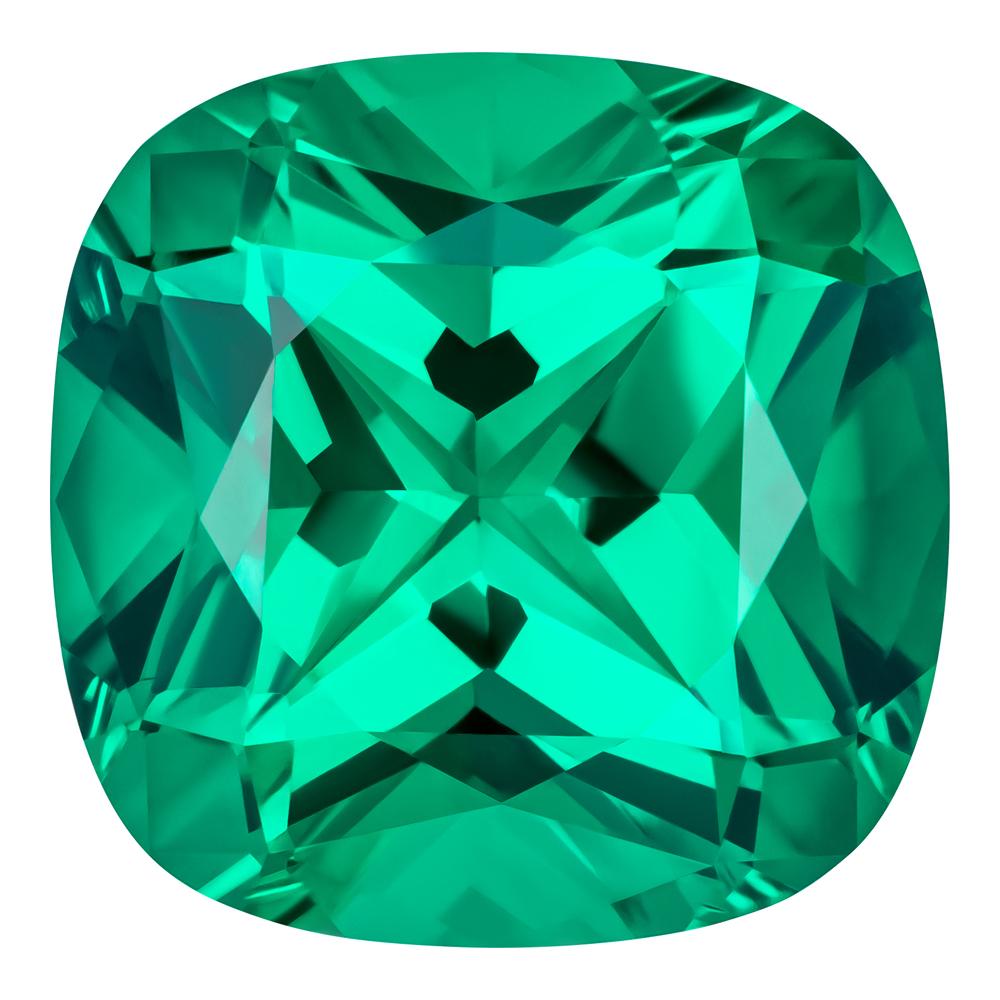 2.15 Carat Cushion Cut Lab-Created Emerald