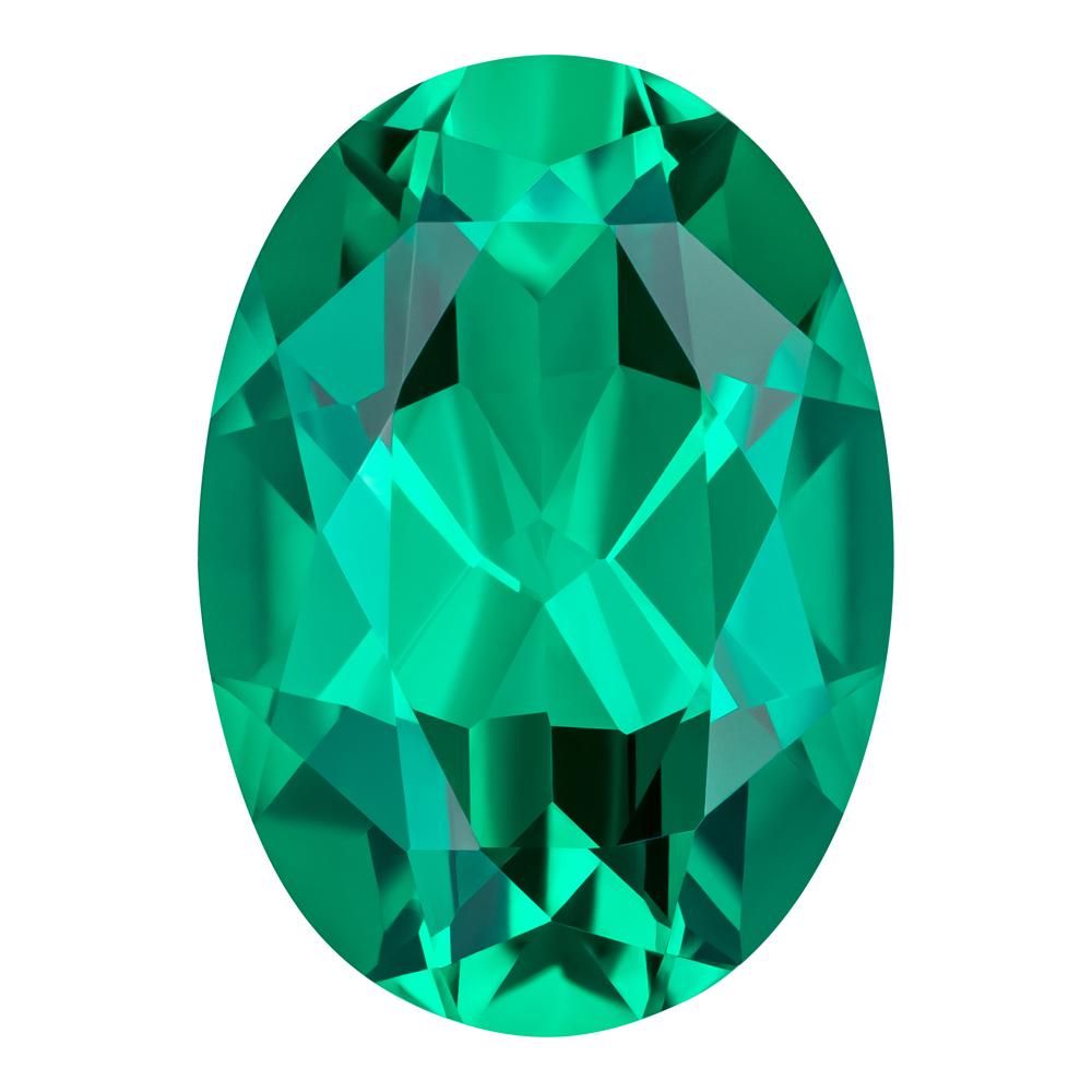 3.65 Carat Oval Cut Lab-Created Emerald