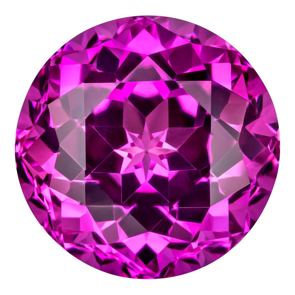 0.50 Carat Round Cut Lab-Created Pink Sapphire
